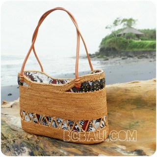 classic unique handbags beaches straw rattan handwoven fabrik